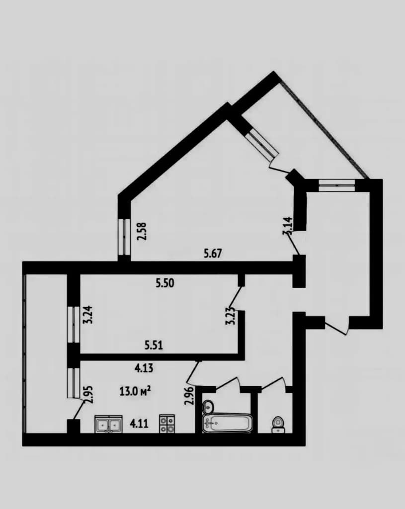 2-комн. квартира, 76,2 м² — Белгород — Белгород, б-р Юности, 33, фото 2
